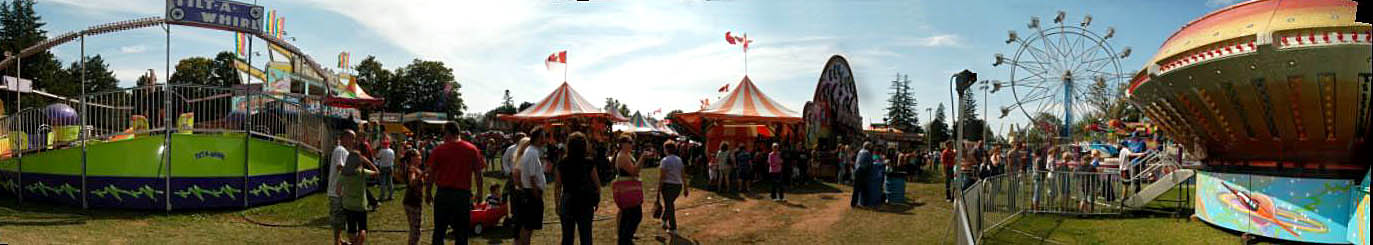 Acton Fall Fair midway panorama (autostitch)